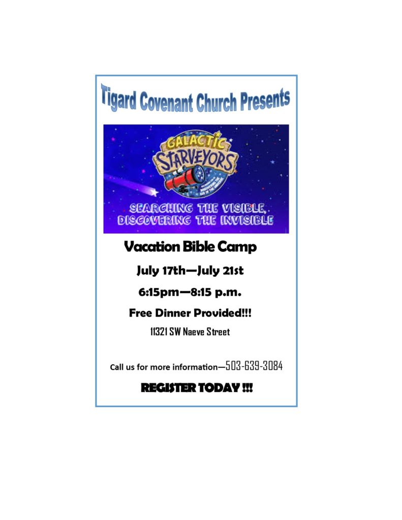 Vacation Bible camp Flyer